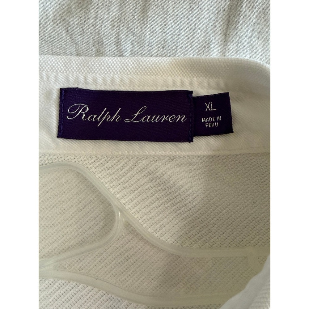 Ralph Lauren Purple Label Polo Button Down Mens XL White Pique Long Sleeve - Picture 5 of 12